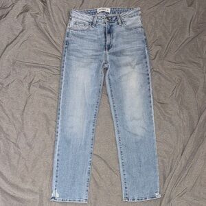 Just Black Women's Straight Leg Light Blue Jeans